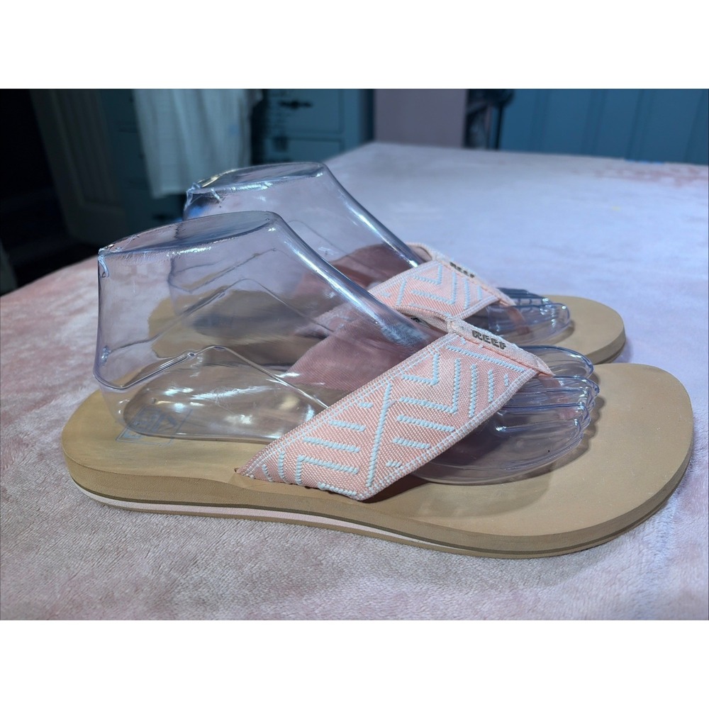 Reef Spring Woven Peach Women's Flip Flop Sandals/Thongs size 10
